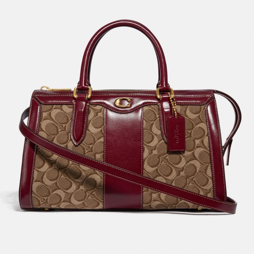 COACH Bond Bag Signature Jacquard Leather Like New